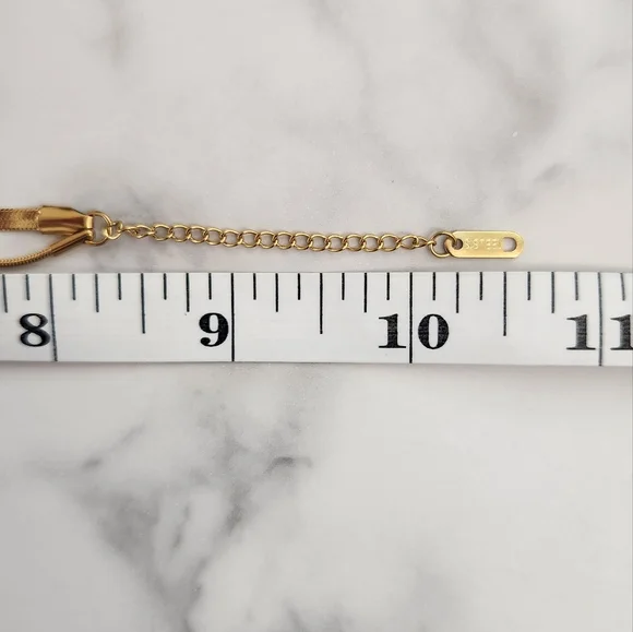 Double Layer Gold Plated Round Beads Blade Anklet - Picture 13 of 13